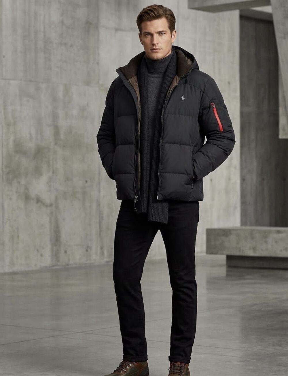 Polo Ralph Lauren Pony Hooded Puffer Down Jacket Coat Men’s Size XLT Black